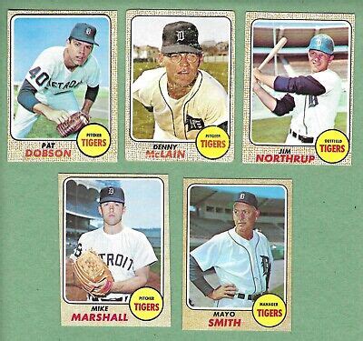 1968 TOPPS DETROIT TIGERS TEAM LOT STARTER TEAM SET HIGH GRADE HIGH