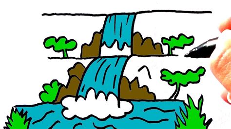 Dibujos De Cascadas Para Colorear Como Dibujar Una Cascada Con Porn