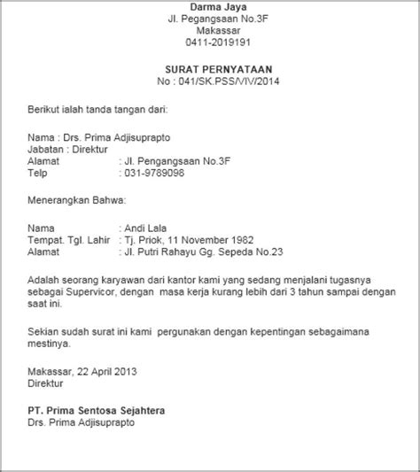 Contoh Surat Pernyataan Tidak Mengulangi Kdrt Surat Lamaran Kerja