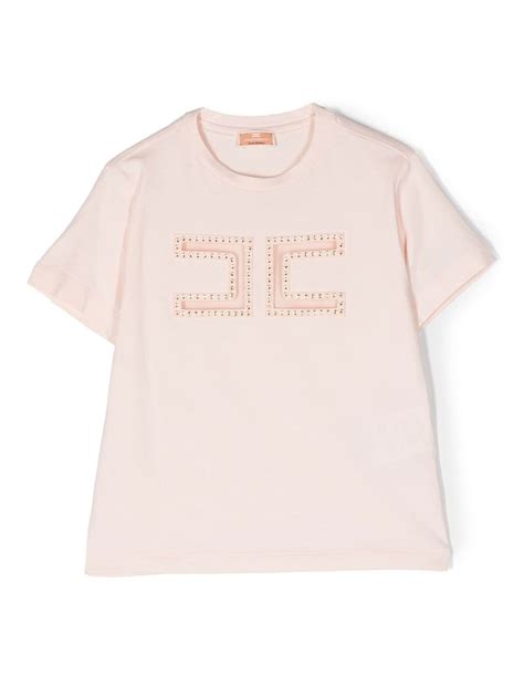 Elisabetta Franchi La Mia Bambina Logo Embellished T Shirt Farfetch