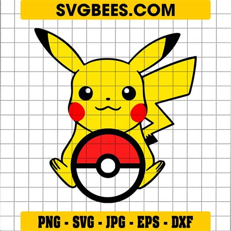 Pikachu Outline SVG Pikachu Pokemon SVG SVGBees