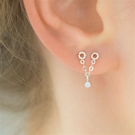 Double Lobe Piercing Etsy