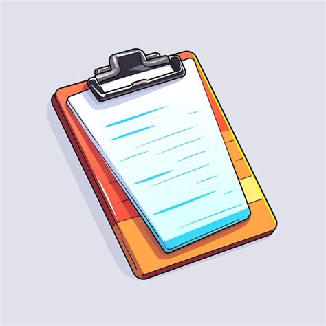 Premium PSD Clipboard With Blank Sheet Of Paper Vector Illustration