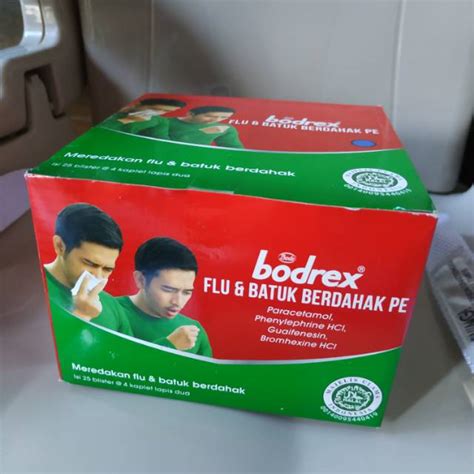 Jual Bodrex Flu Dan Batuk Berdahak PE 1 Box Isi 25 Strip Shopee