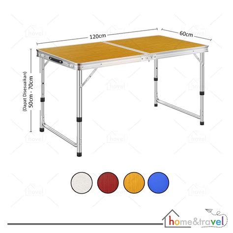 Jual Hovelshop Meja Lipat Koper Hpl Aluminum Portable Desk Tempat