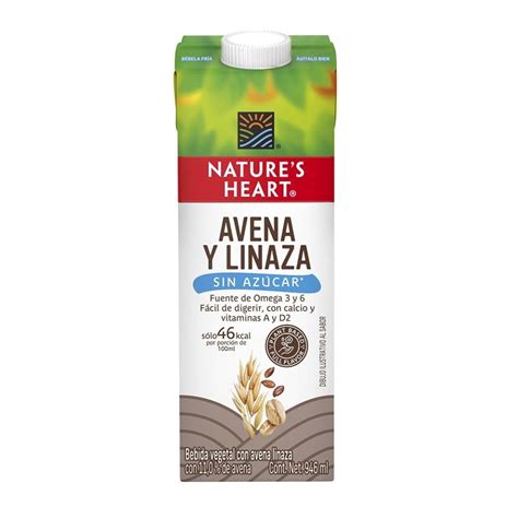 Bebida Vegetal Natures Heart Con Avena Linaza 946 Ml Walmart