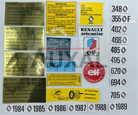 Kit Sticker Compartiment Moteur Renault 9 11 R9 R11 Turbo Engine Bay