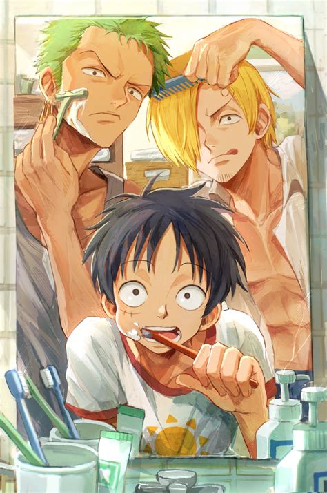 Monkey D Luffy Roronoa Zoro And Sanji One Piece Drawn By