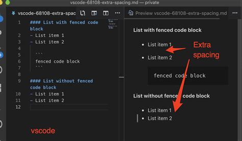 Extra Vertical Spacing Is Incorrectly Added In Markdown Preview When A