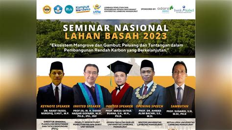 SEMINAR NASIONAL LAHAN BASAH LPPM ULM YouTube