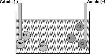 FisicaNet Electrólisis Corriente eléctrica y movimiento de iones