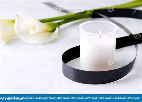 The Concept of Death and Grief. Mourning Candle Stock Image - Image of ...