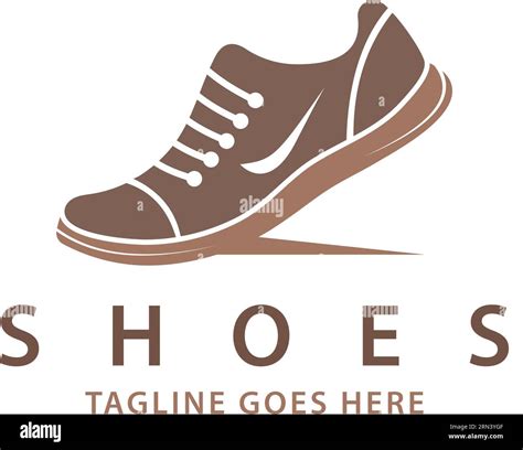 Free Vector Creative Abstract Brown Sneakers Sporty Casual Shoe Silhouette logo design template ...