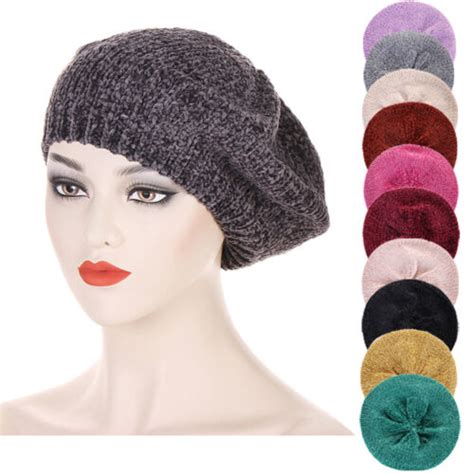 Women Knitted Crochet Slouch Hat Ladies Winter Warm Baggy Beret Beanie