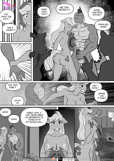 Rule 34 Anthro Anthrofied Applejack Mlp Ass Big Breasts Big Butt