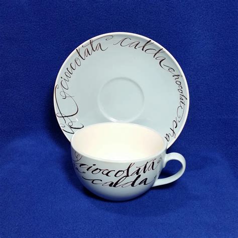 Vintage Oversized Hot Chocolate Mug And Saucer Set Vintage Etsy