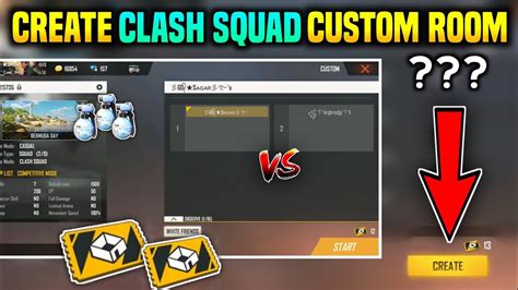 How To Create Clash Squad Custom Room In Free Fire Create Custom