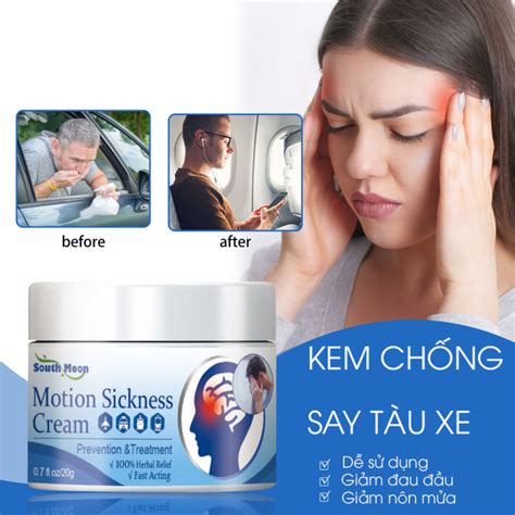 [chính Hãng South Moon] Kem Chống Say Tàu Xe Thảo Dược Hộp 20g Hiệu Quả Liên Tục Trong 72h Ngăn