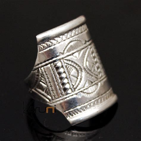 Bijoux Touareg Ethniques Bague Chevali Re En Argent Grav E Homme Femme