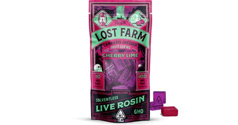 Lost Farm Cherry Lime Gmo Live Rosin Fruit Chews 100mg San Diego