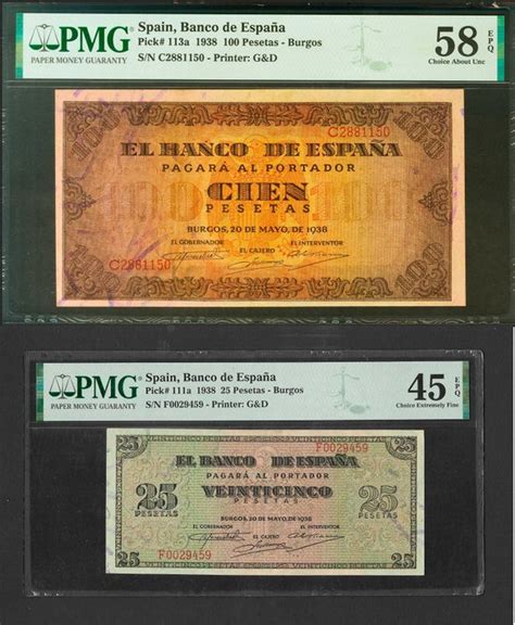 Spain 25 And 100 Pesetas Various Dates Pick 111a 113a Catawiki