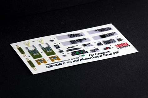 F-4G WILD WEASEL 3D Cockpit Decal Set – Babibi Model | Decal Sets ...