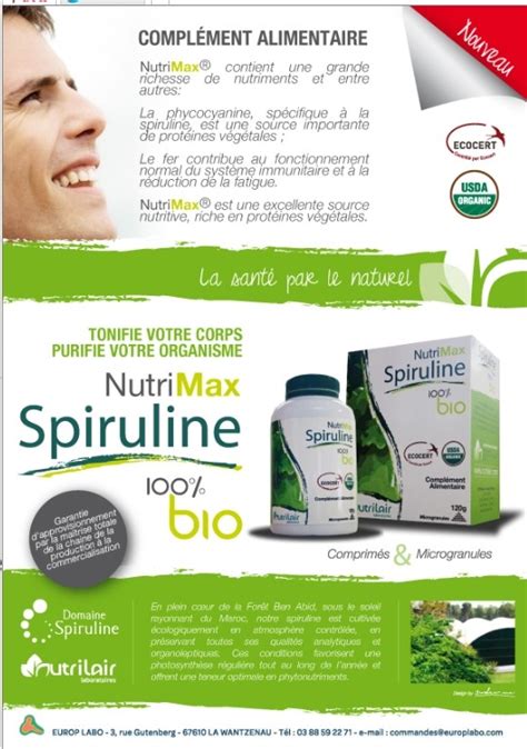 Nutrimax Spiruline 100 Bio Microgranules Pm 60g Parapharmacie Marrakech Targa