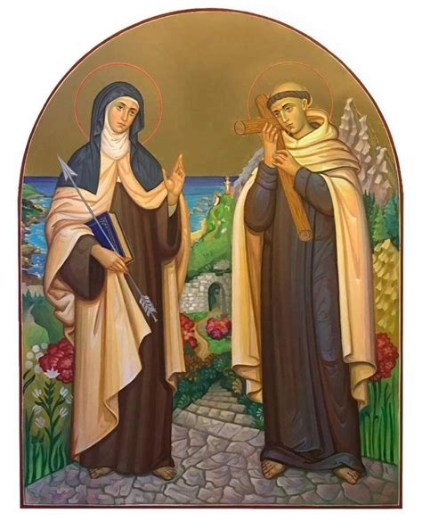 The Icon Depicts Mary And Jesus Who Are Standing In Front Of A Garden