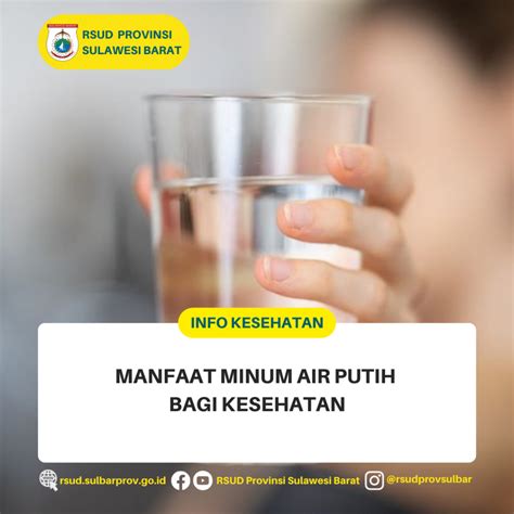 MANFAAT MINUM AIR PUTIH BAGI KESEHATAN RSUD SULBAR