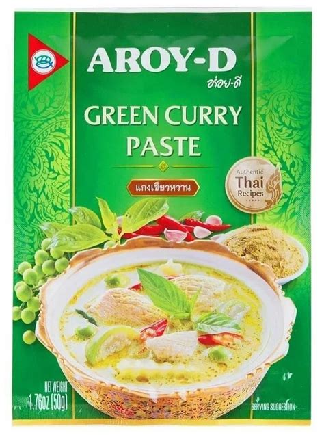 Паста карри (Соус) зеленая Aroy-D (Арой-Ди), 50г - купить с доставкой ...