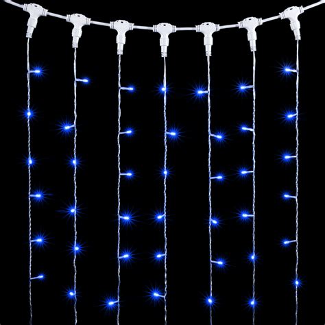 Гирлянда Занавес 2 x 2 м Синий с Мерцанием 220В, 400 LED, Провод ...