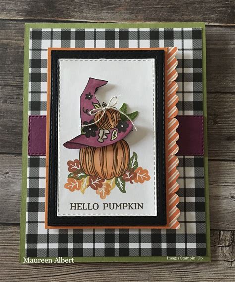 Stampin Up September Paper Pumpkin Alternative Card Plaid