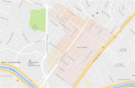 Vila Maria São Paulo do mapa Mapa da Vila Maria São Paulo Brasil