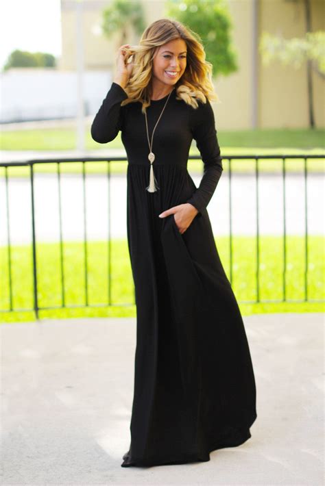 Simple Black Maxi Dress Dresses Images