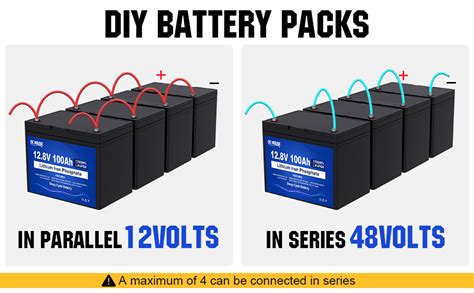 DCHOUSE 12 V 100 Ah LiFePO4 batteri förbättrat 100 A BMS