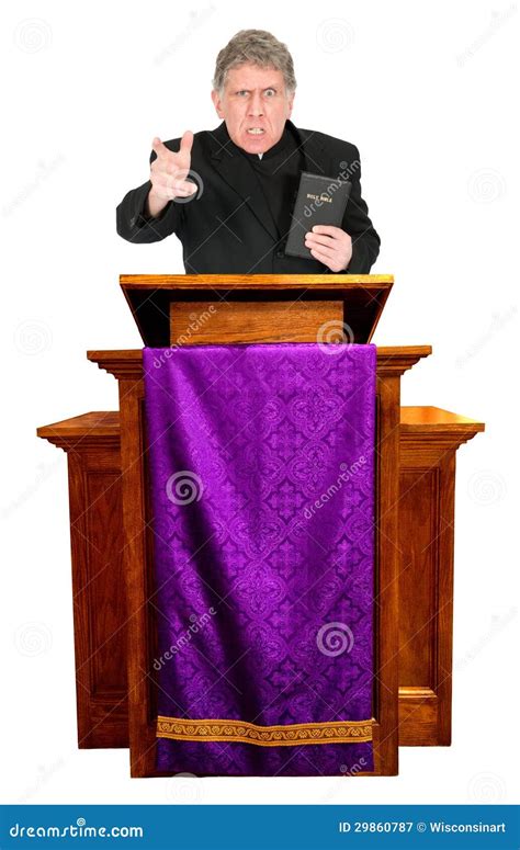 Preacher Podium Cartoon Vector 17236081