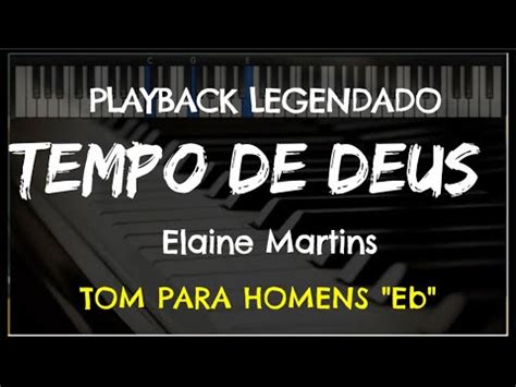 Tempo De Deus Playback Legendado No Piano Tom Masculino Eb