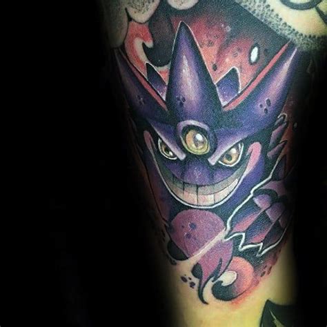 Gengar Tattoo Designs For Men Pokemon Ink Ideas