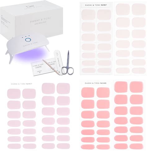 Amazon DANNI TONI Gel Nail Kit Semi Cured Gel Nail Strips Pink