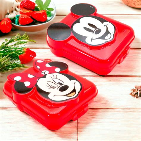 Porta Sanduiche Infantil Sanduicheira Mickey Ou Minnie D Lancheira