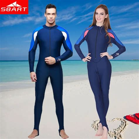 SBART Diving Suit Upf50 Long Sleeve Lycra Wetsuit Full Body Swimwear