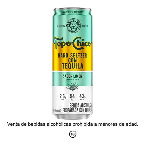 Bebida alcohólica preparada Topo Chico hard seltzer con tequila sabor