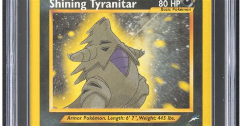 Pok Mon Tcg Shining Tyranitar Card Auction At Heritage Auctions