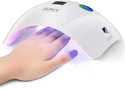 SUNUV Lampe UV Ongles Gel 48W Lampe UV LED Sèche Ongles Rapide avec 4