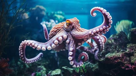 Premium Photo | Octopus in an aquarium