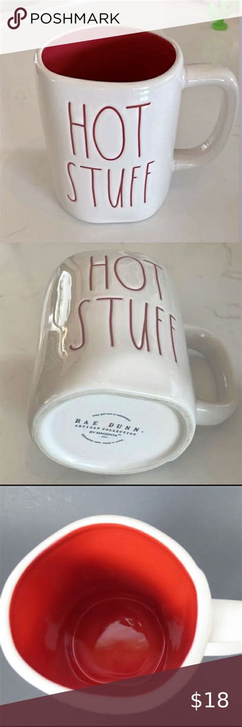 Rae Dunn HOT STUFF Ceramic Mug Ceramic Mug Mugs Dunn