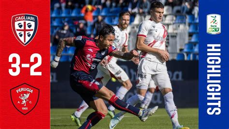 CAGLIARI PERUGIA 3 2 SERIE BKT GLI HIGHLIGHTS YouTube