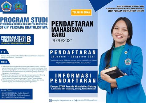 PENDAFTARAN MAHASISWA BARU DI STKIP PERSADA KHATULISTIWA SINTANG SUDAH