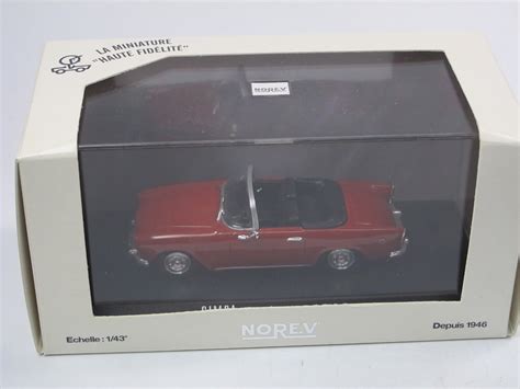 Norev 1962 Simca Aronde Océane Cabriolet rot Modellauto 1 43