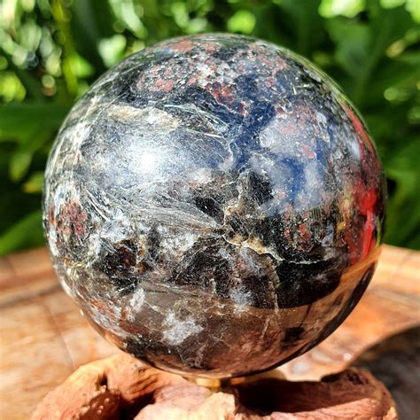 Large Arfvedsonite Sphere Arfvedsonite with Eudyalite | Etsy